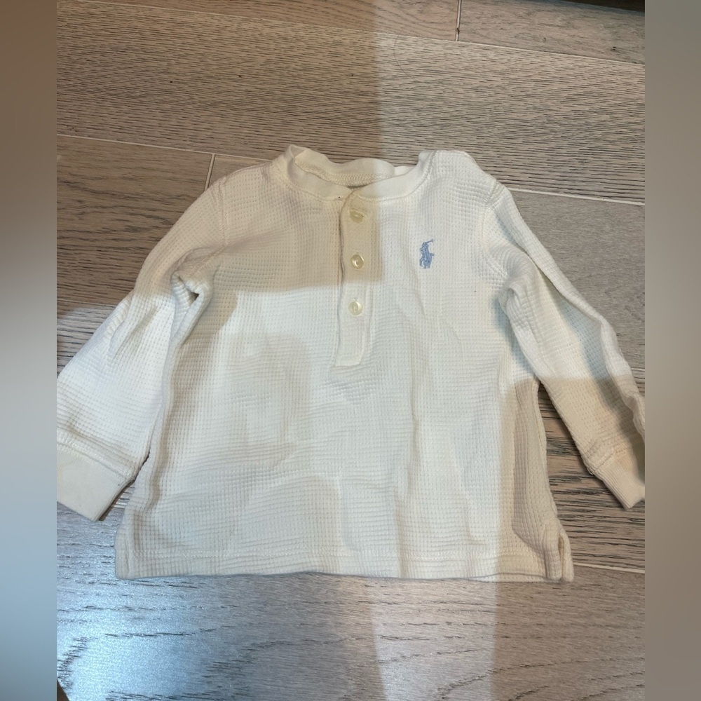 Ralph Lauren Kids Cream Button-Up Shirt